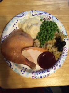 My Thanksgiving Dinner on plate