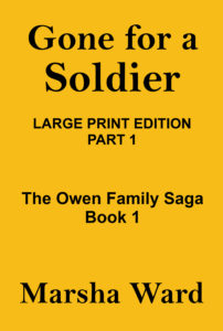 Cover, Gone for a Soldier Part 1, Large Print